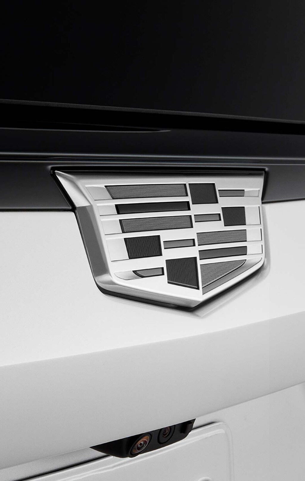 Tapete de vinil rígido de primera fila con logo color negro para tu Cadillac, camioneta compacta de lujo