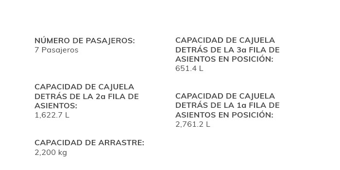 Acadia 2025 Especificaciones
